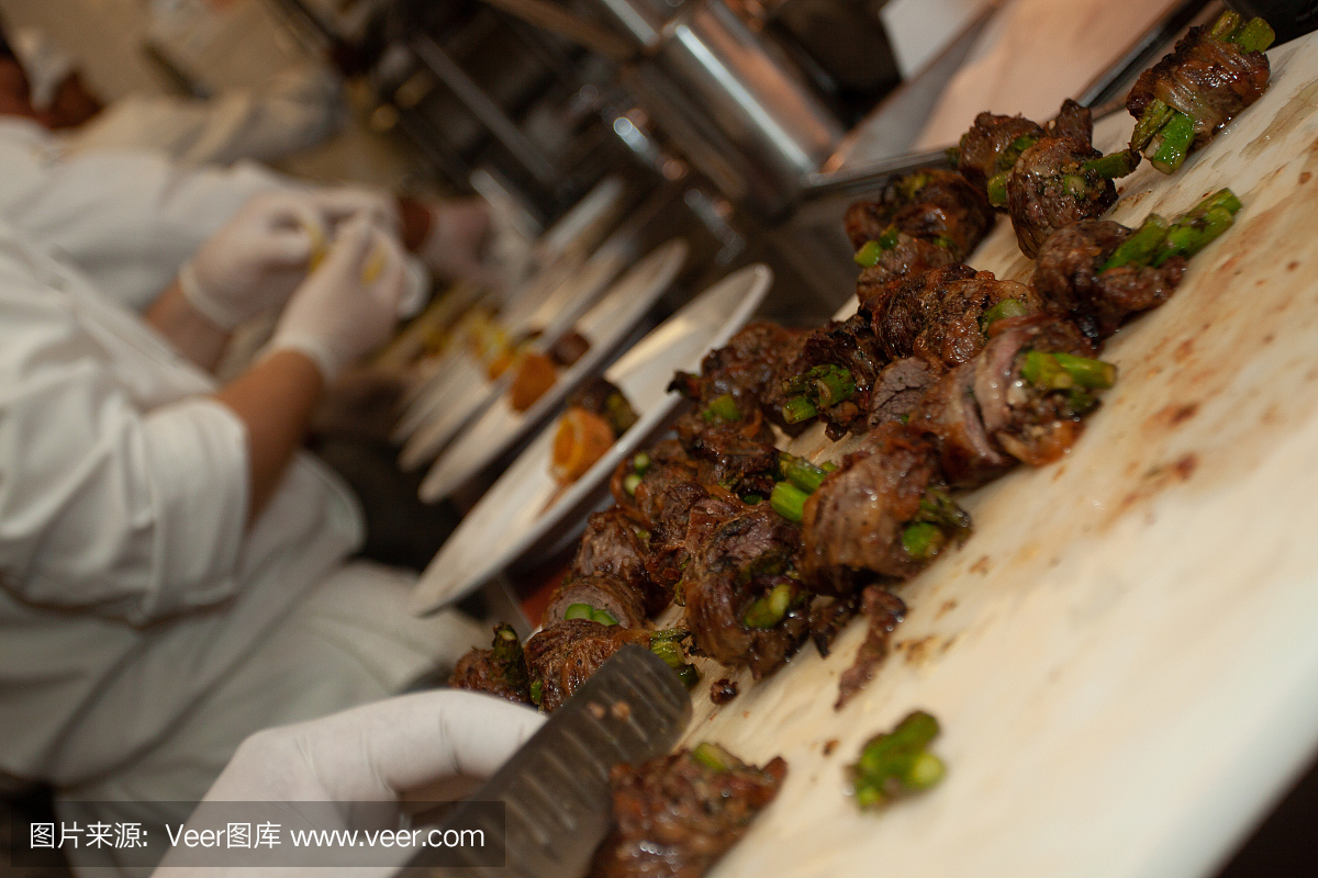 餐饮公司肉类切片